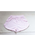 PRE-ORDER Kinley Ruffled Shorts - Pink Stripe