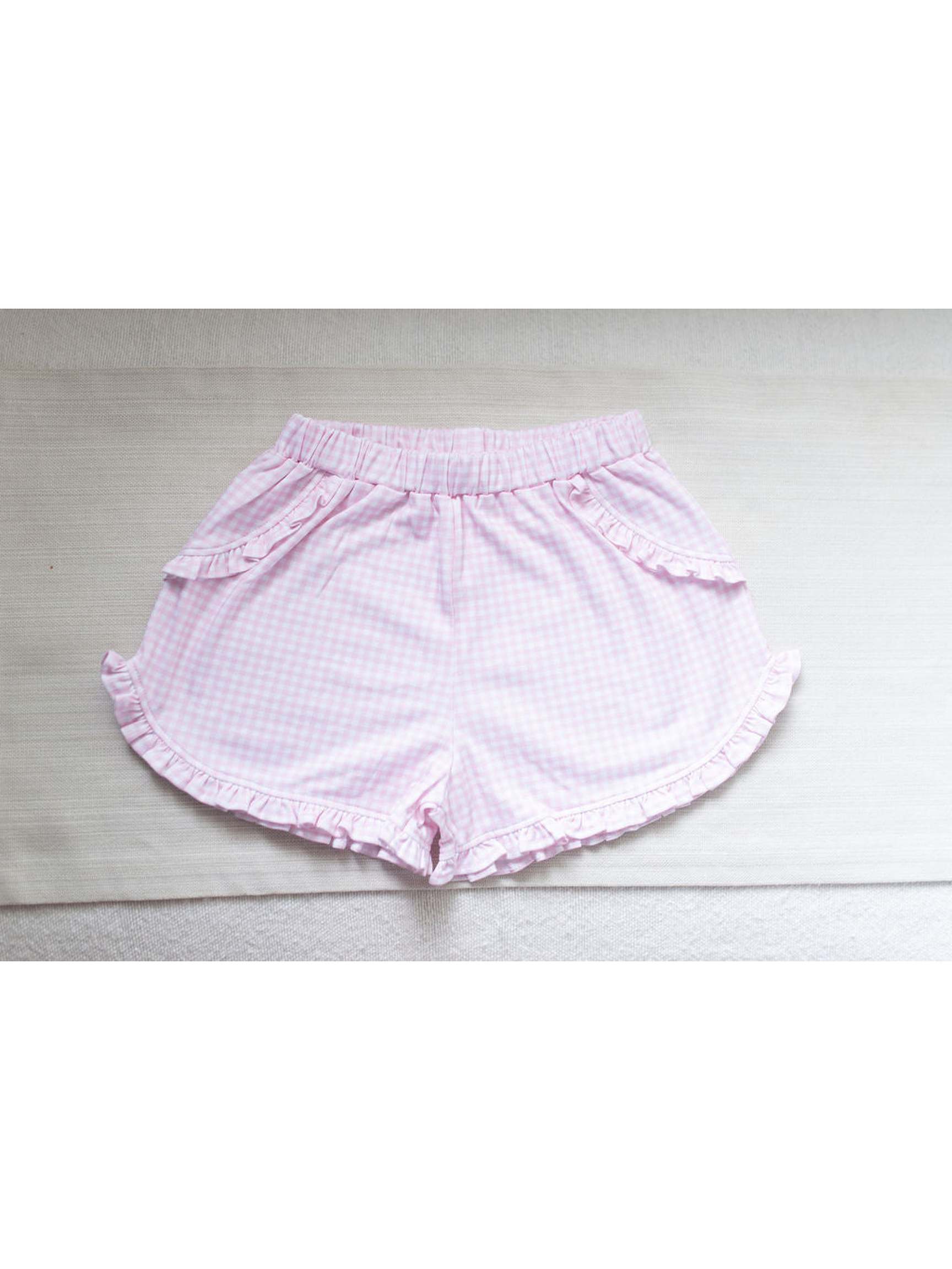 PRE-ORDER Kinley Ruffled Shorts - Pink Stripe