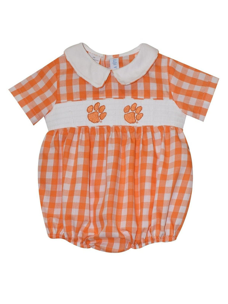 Clemson smocked hot sale baby clothes