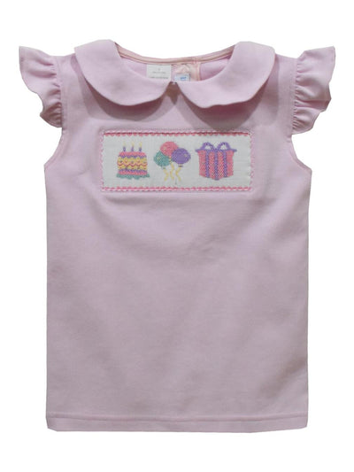 Birthday Smocked Knit Angel Wing Blouse