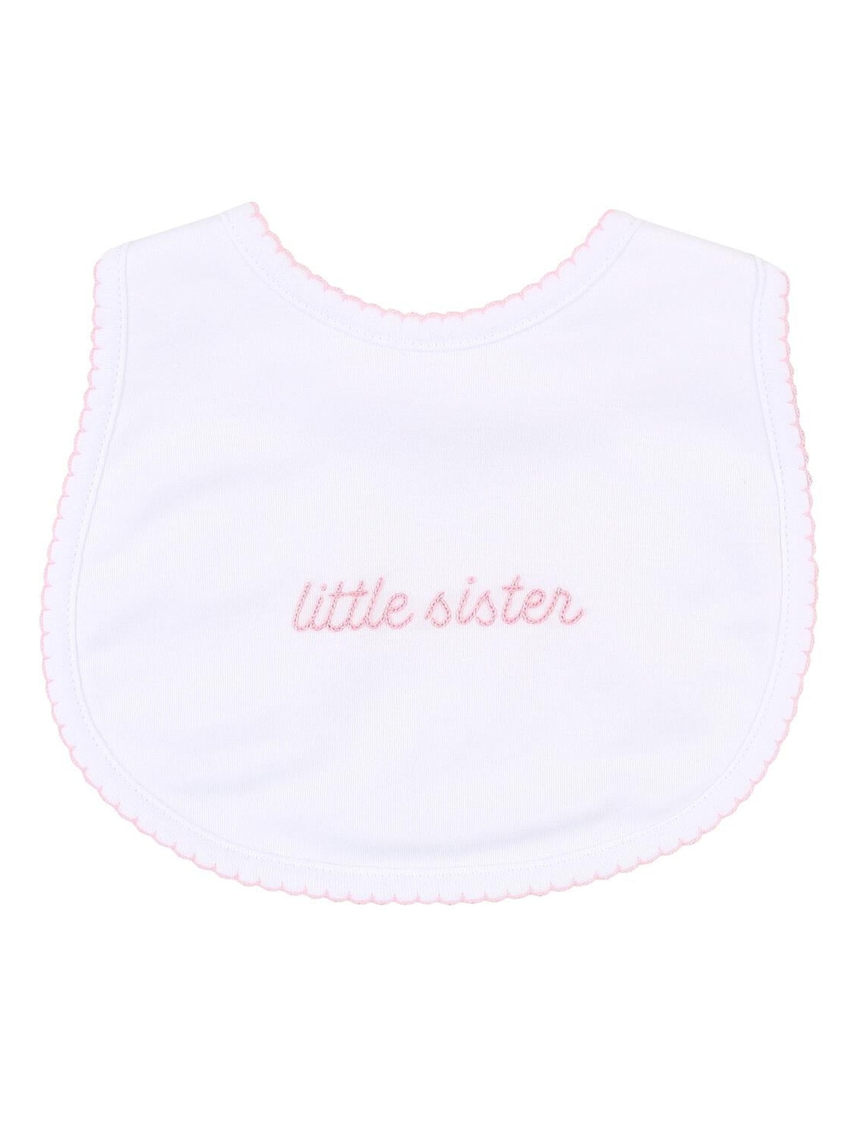 Little Sister Embroidered Bib - Posh Tots Children's Boutique