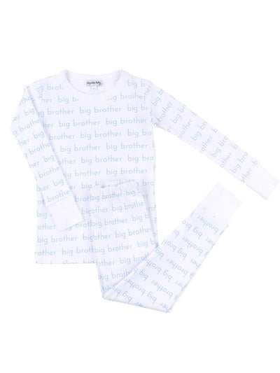 Big Brother Printed Long Pajamas - Posh Tots Children's Boutique