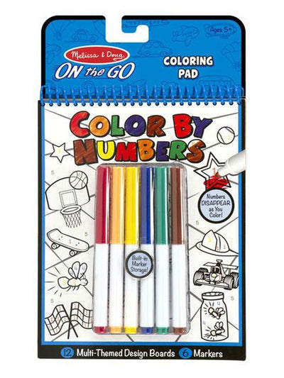 Color by Number - Blue Coloring Pad- On the Go Travel Activity