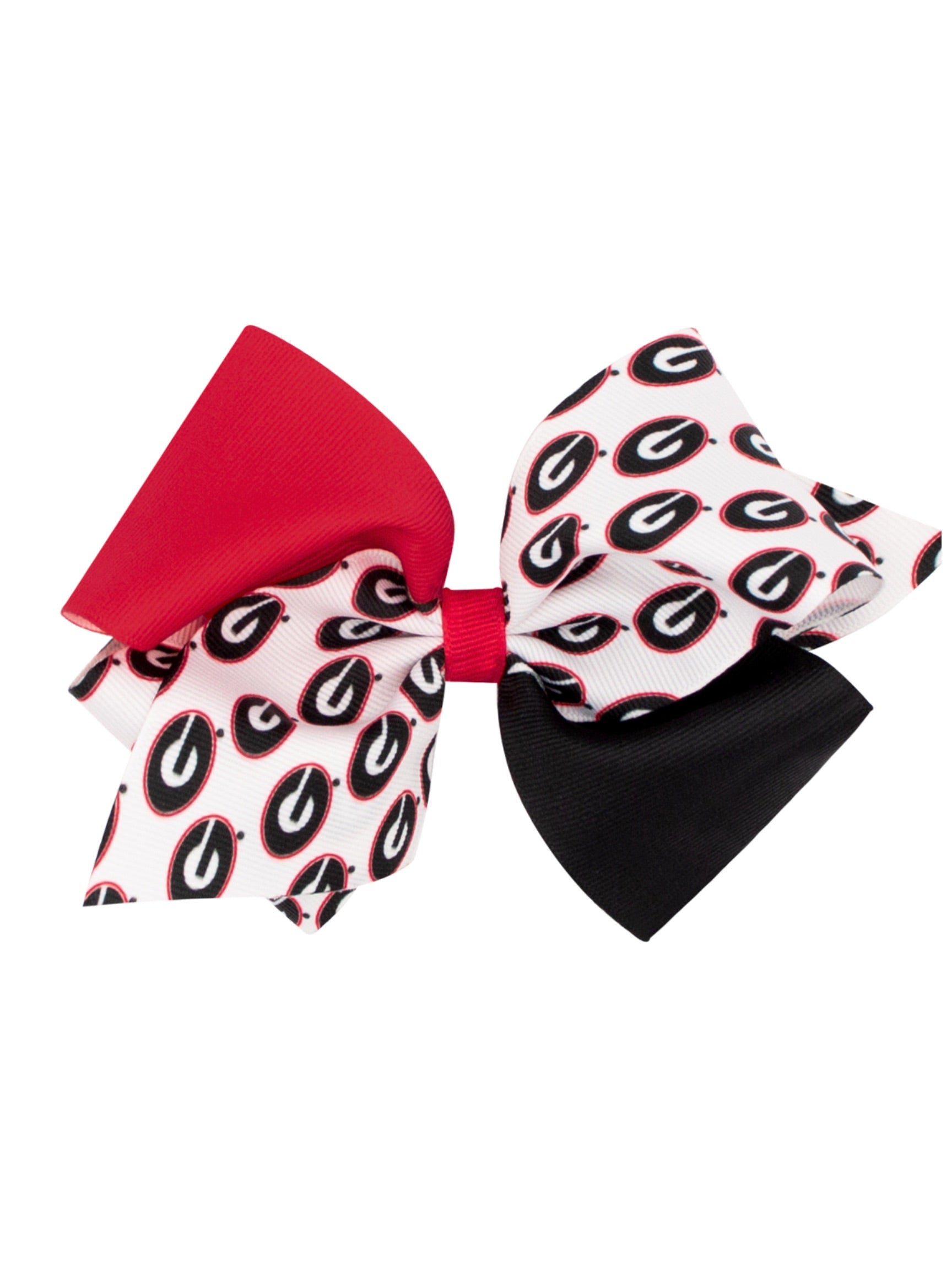 College Color Block and Print Bow