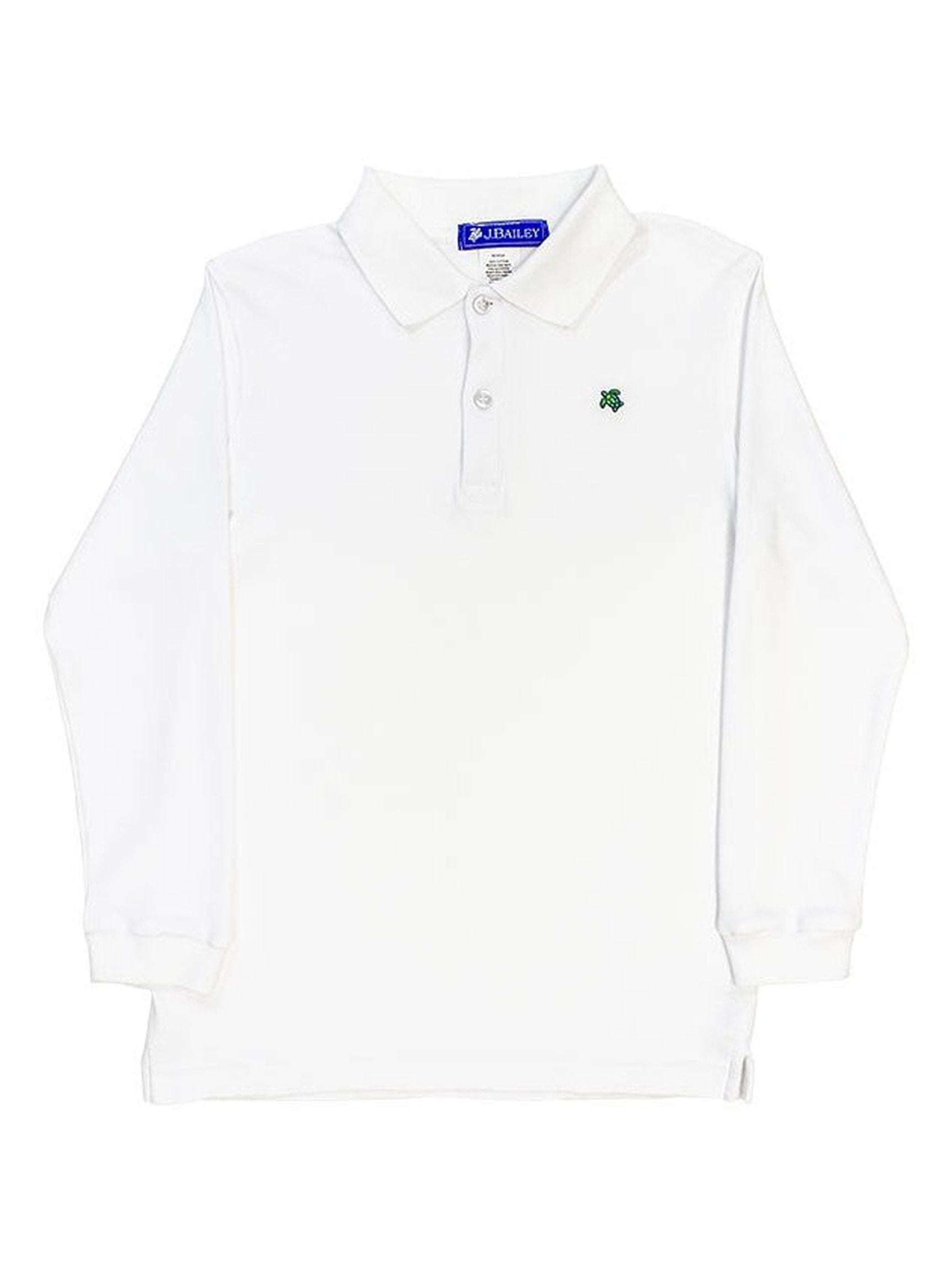 Long Sleeve White Polo