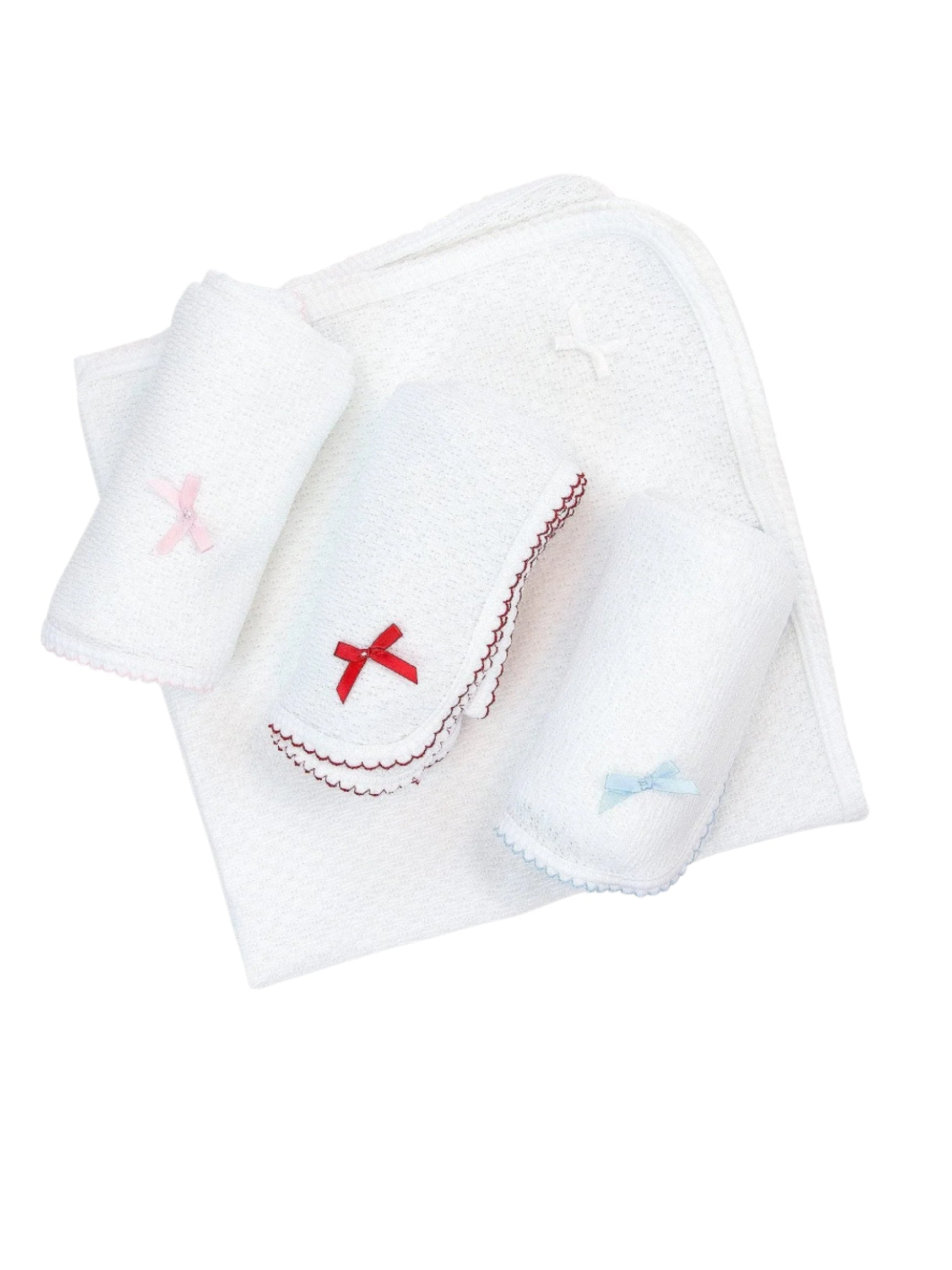 Paty Swaddle Blanket w/Colored Trim