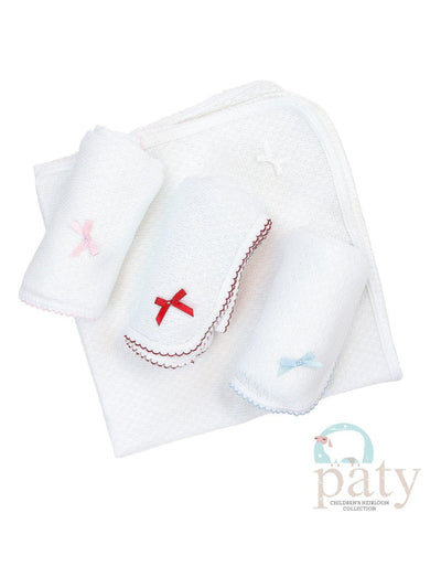 Paty Swaddle Blanket w/Colored Trim