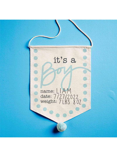 New Baby Canvas Sign - Pink or Blue