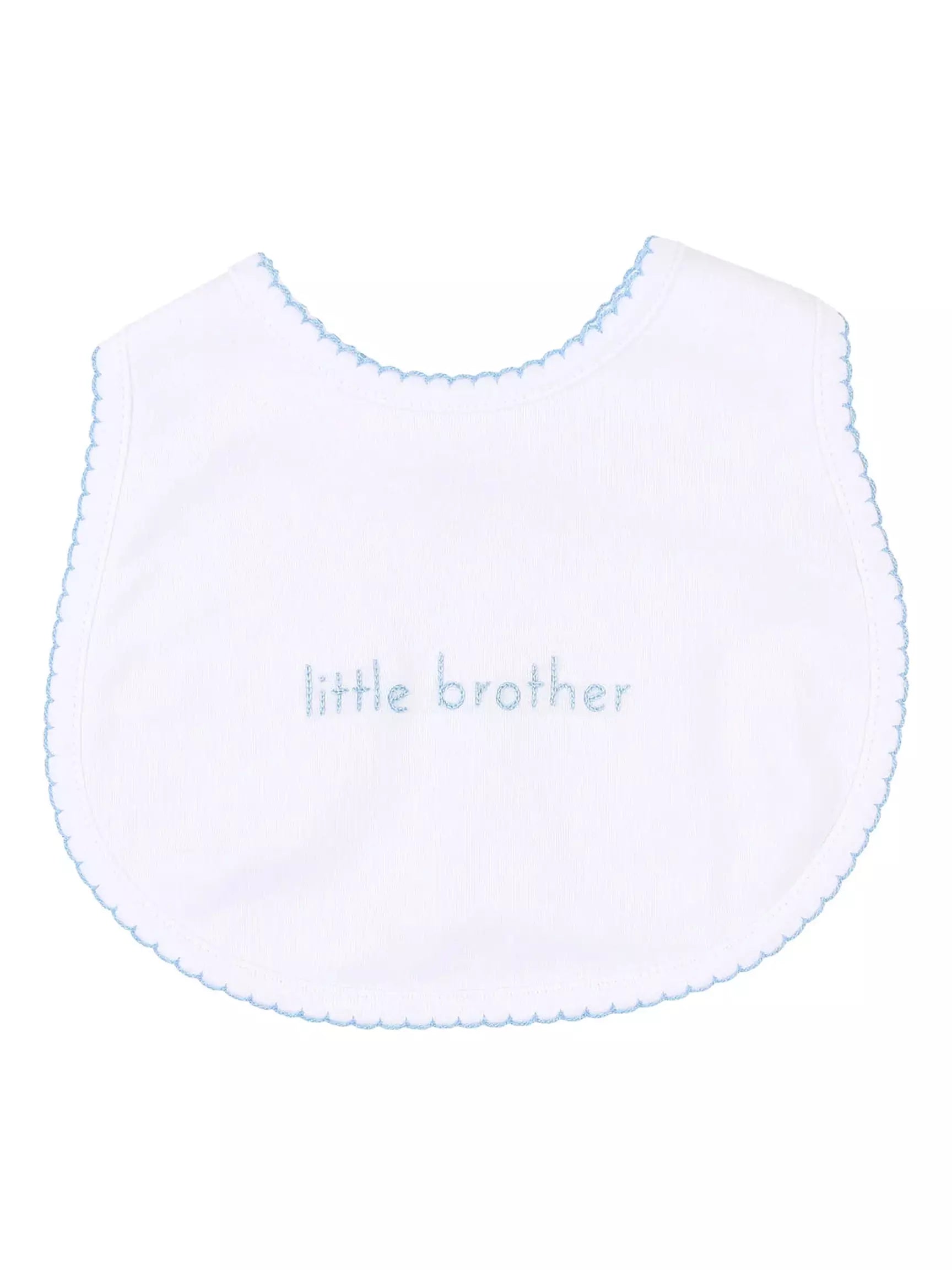 Little Brother Embroidered Bib - Posh Tots Children's Boutique