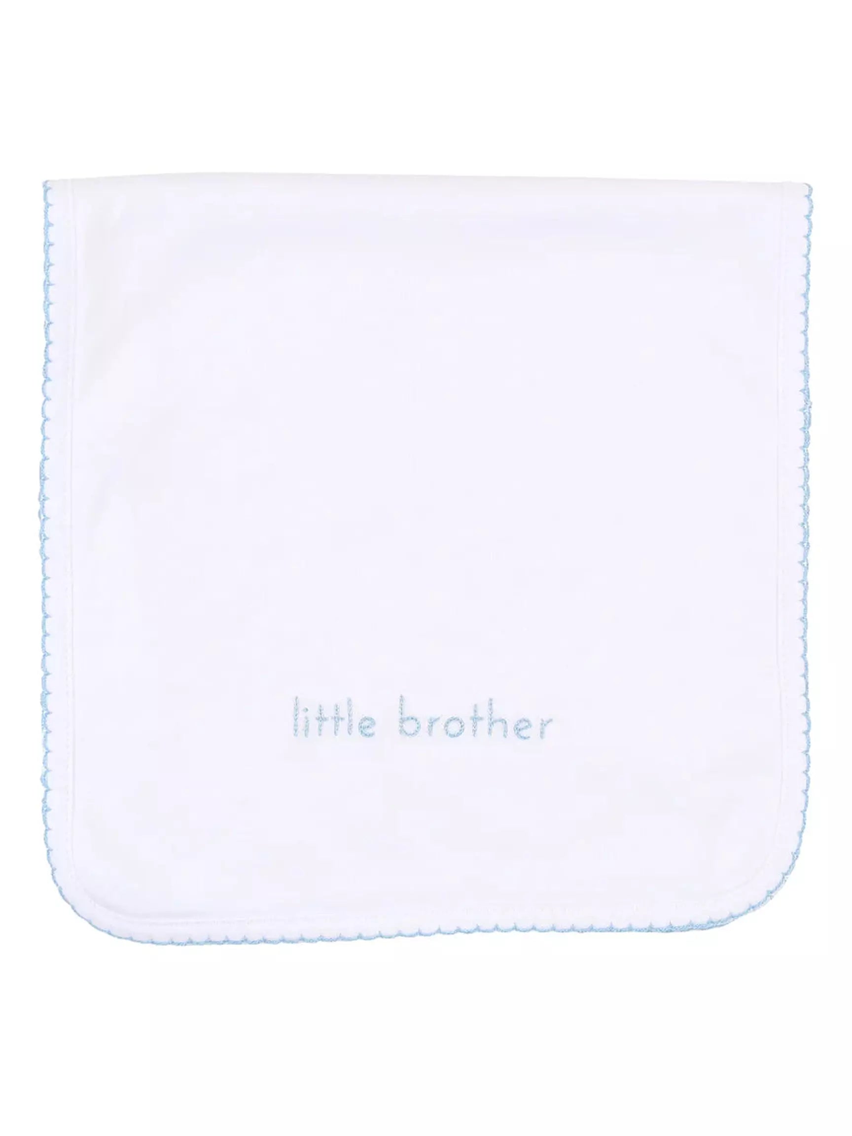 Little Brother Embroidered Burp Cloth - Posh Tots Children's Boutique