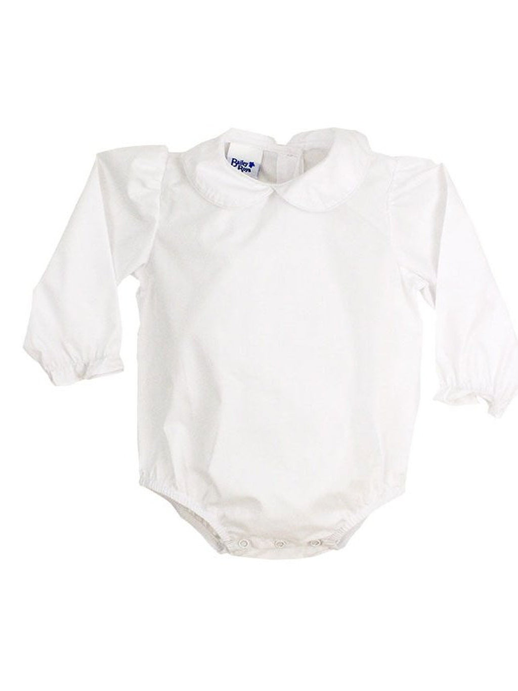 Girl's L/S Cotton Button Back Onesie/Blouse