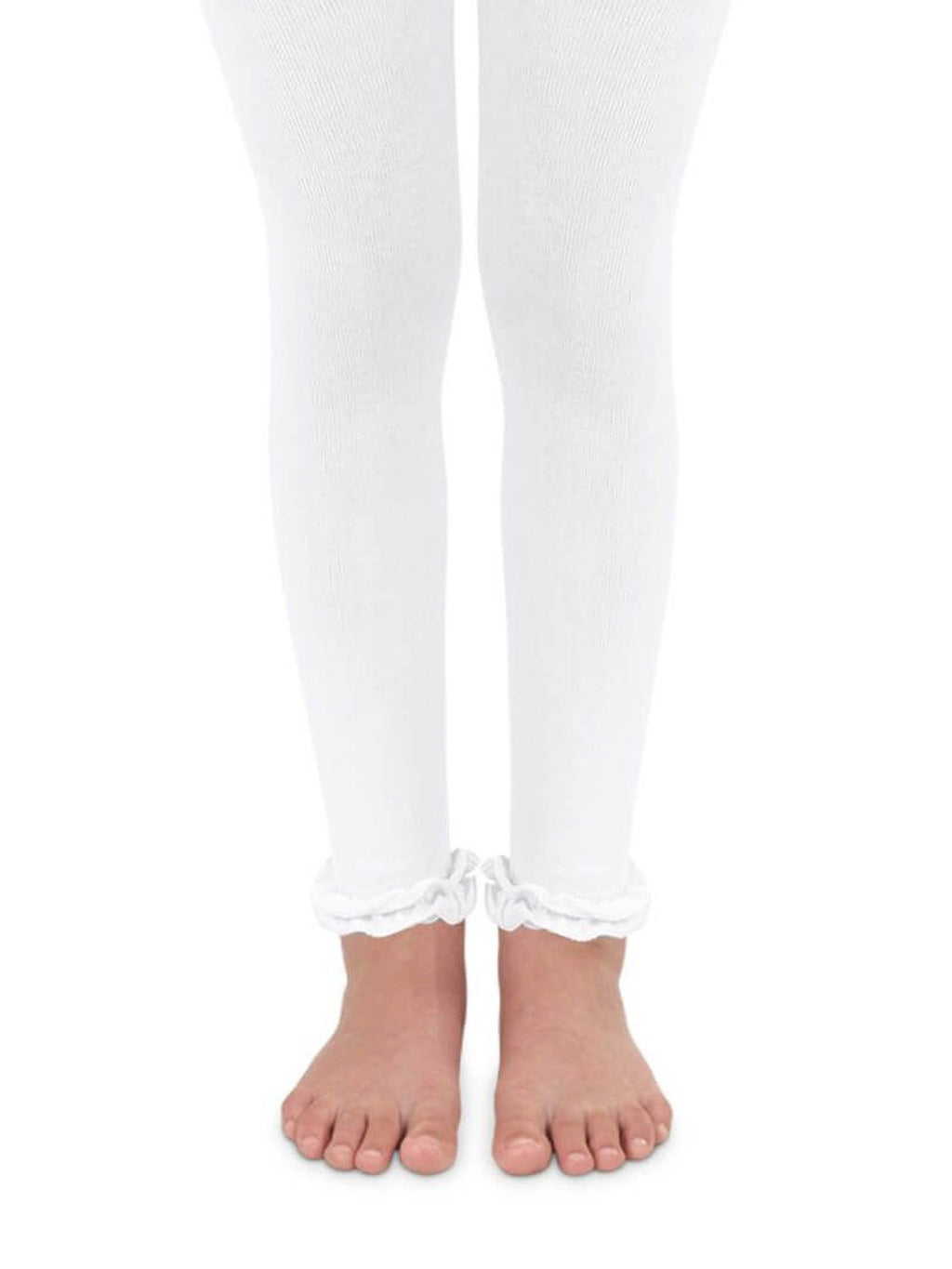 Ruffle Footless Tights