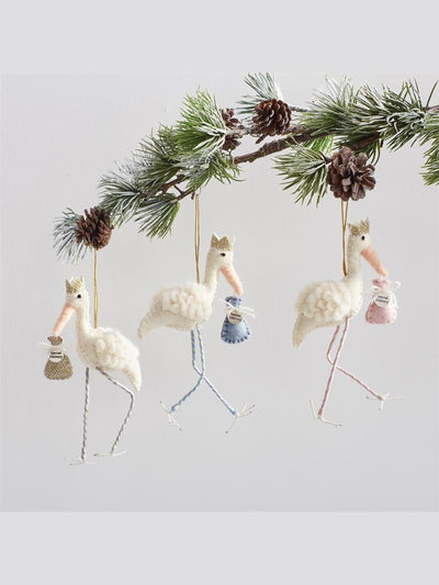 Gold Stork Ornament