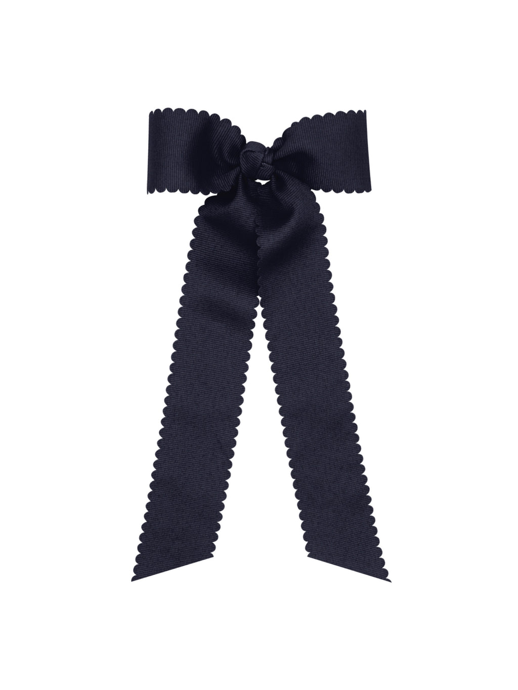 Medium Scalloped Edge Bow with Streamer Tails