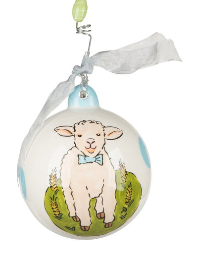 Lamb Baby Boy 1st Ornament