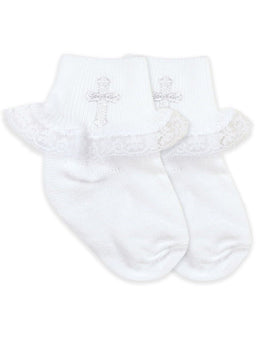 Baby / Toddler Solid Floral Lace Trim Socks