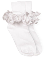 Misty Ruffle Turn Cuff Sock
