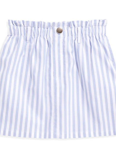 Paperbag Skirt - Blue Oxford Stripe