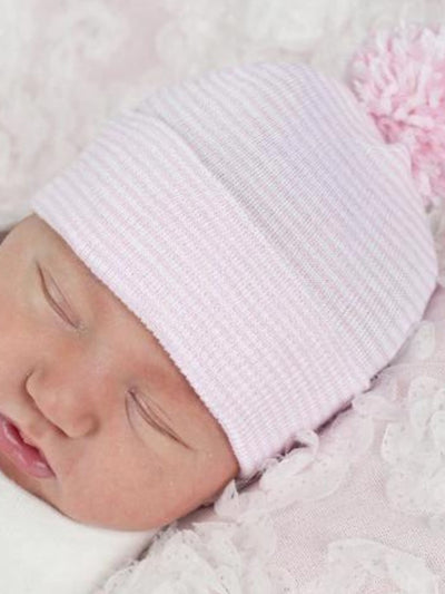 Striped Newborn Hat - Pink or Blue