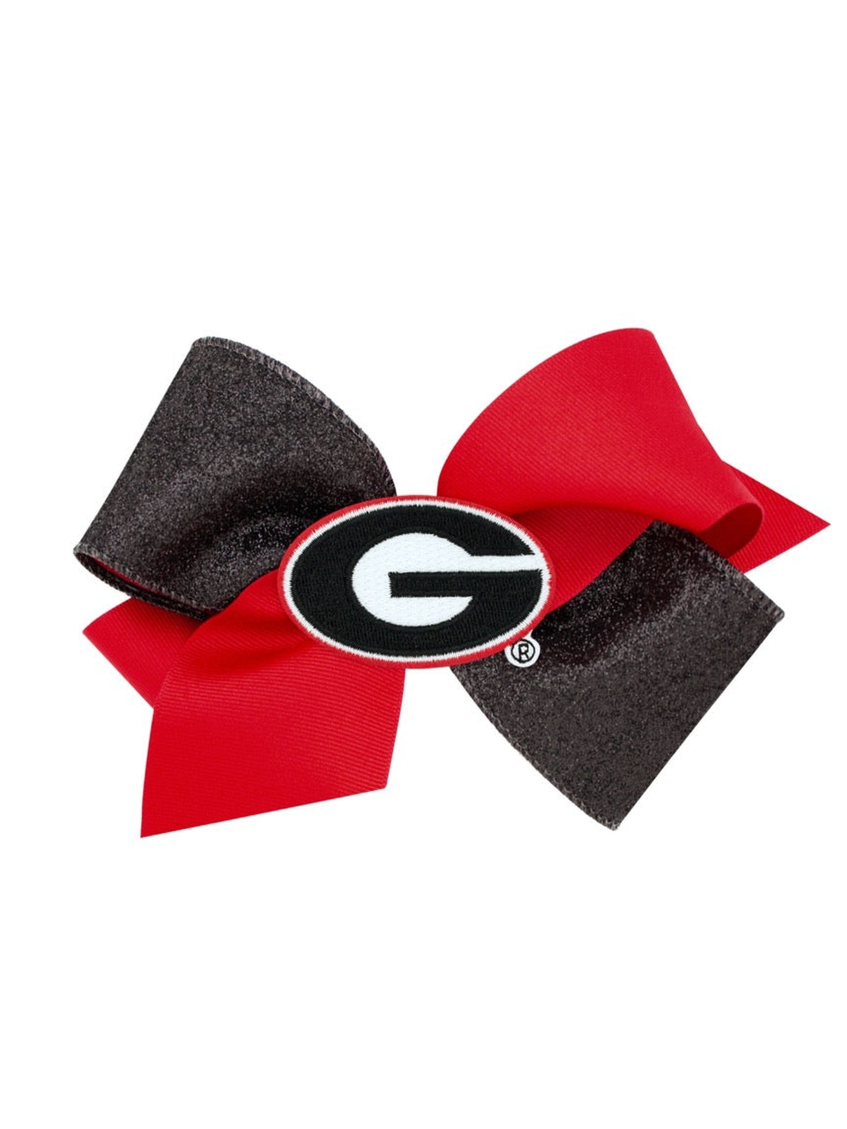 University of Georgia Glitter Two Tone Bow