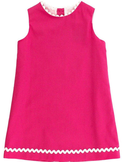Liza Dress - Pink Pinwale