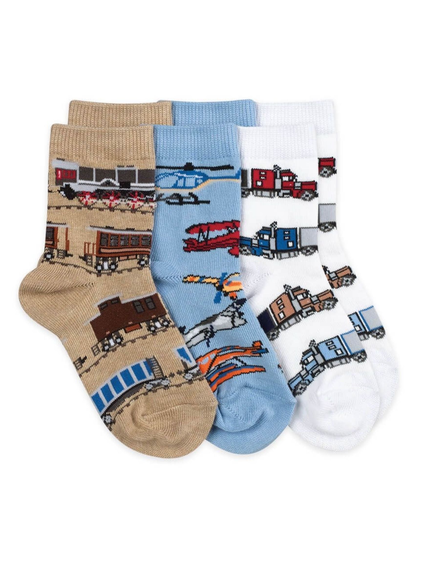 Boys Transportation Pattern Crew Socks