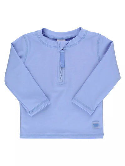 Periwinkle Blue Long Sleeve Zipper Rash Guard