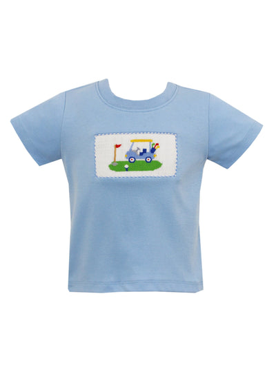 Golf Smocked Knit T-Shirt - Posh Tots Children's Boutique