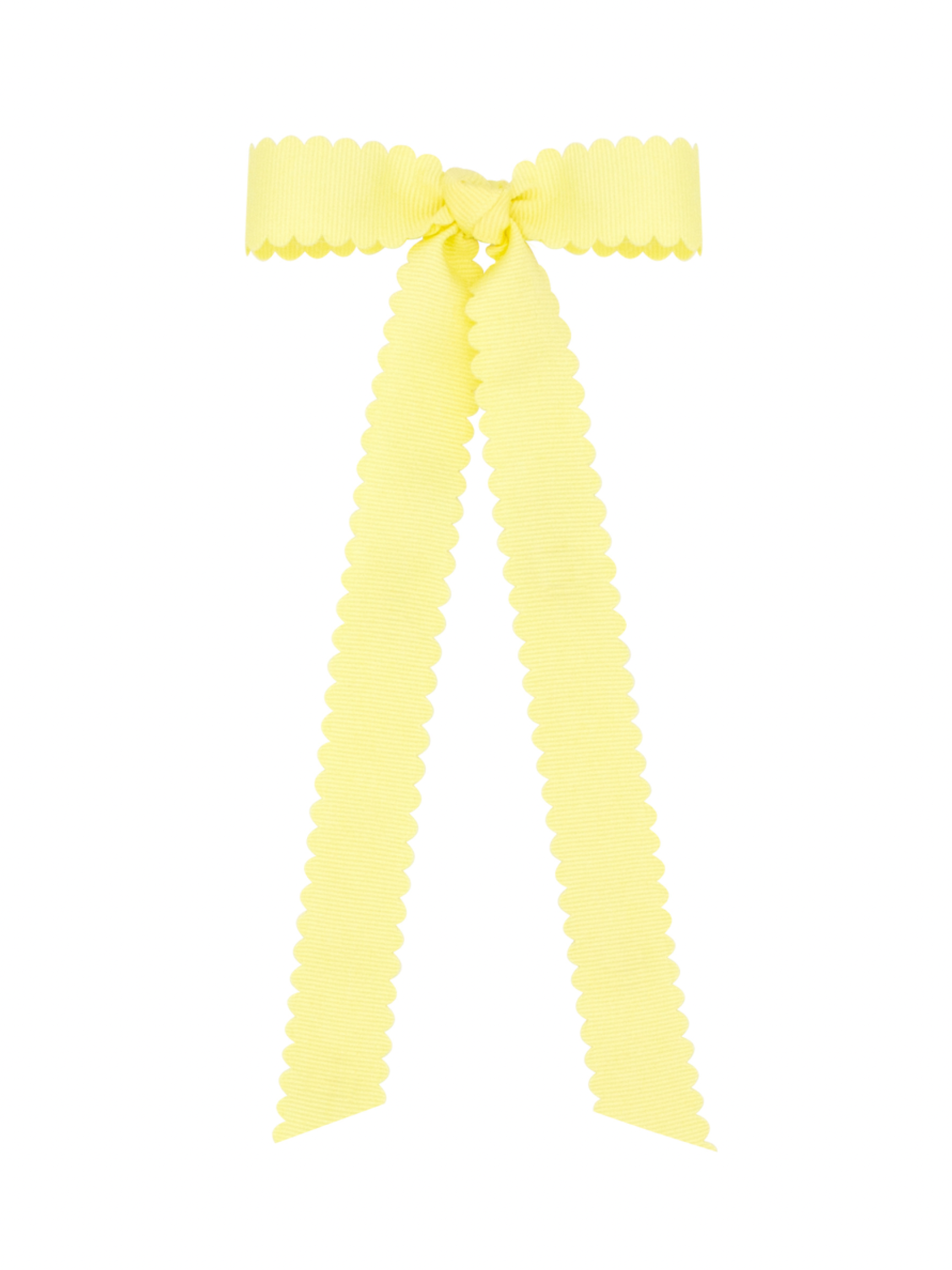 Mini Scalloped Edge Bow with Streamer Tails