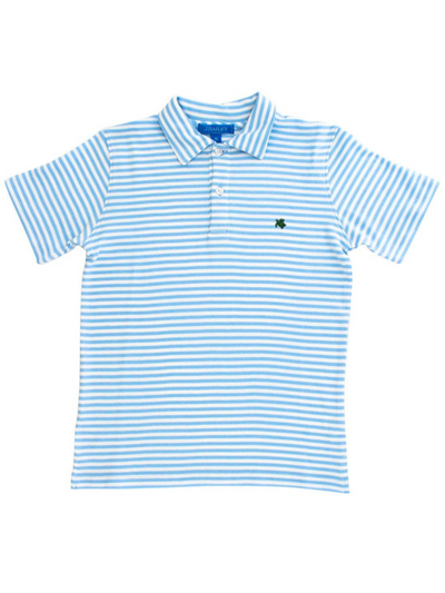 Short Sleeve Stripe Polo - Asst'd Colors