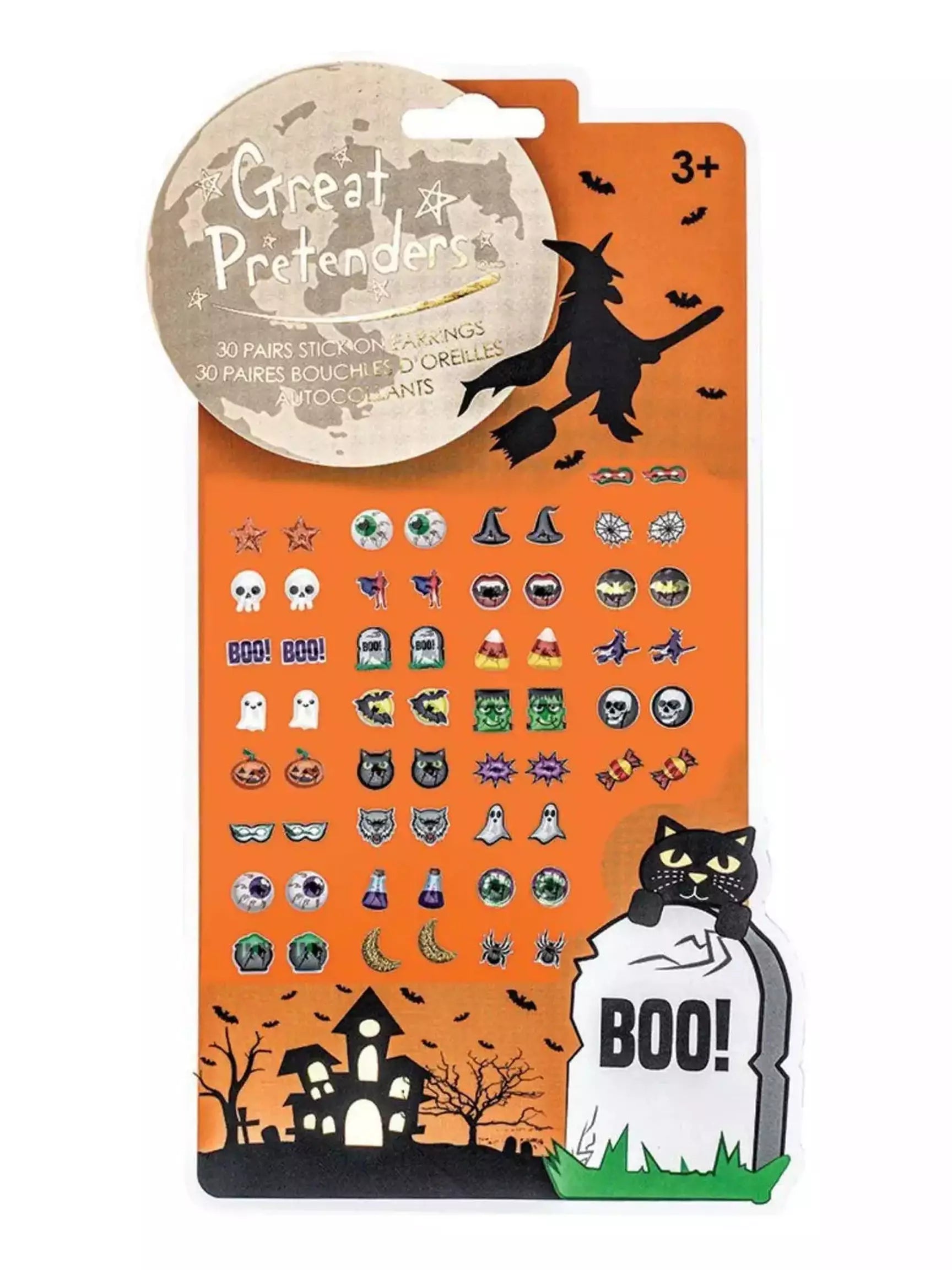Halloween Stick On Earrings  Posh Tots Children's Boutique