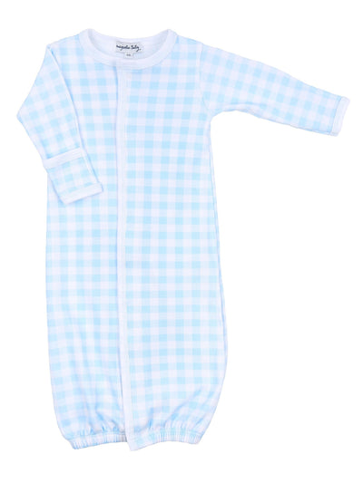 Blue Baby Checks Converter Gown