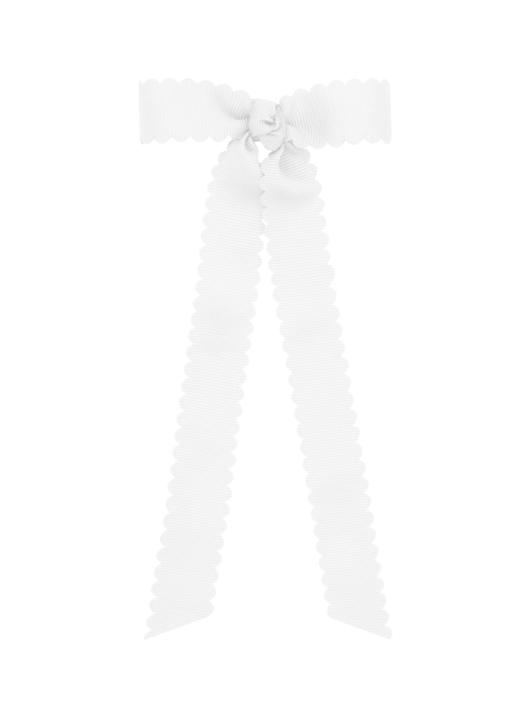 Mini Scalloped Edge Bow with Streamer Tails
