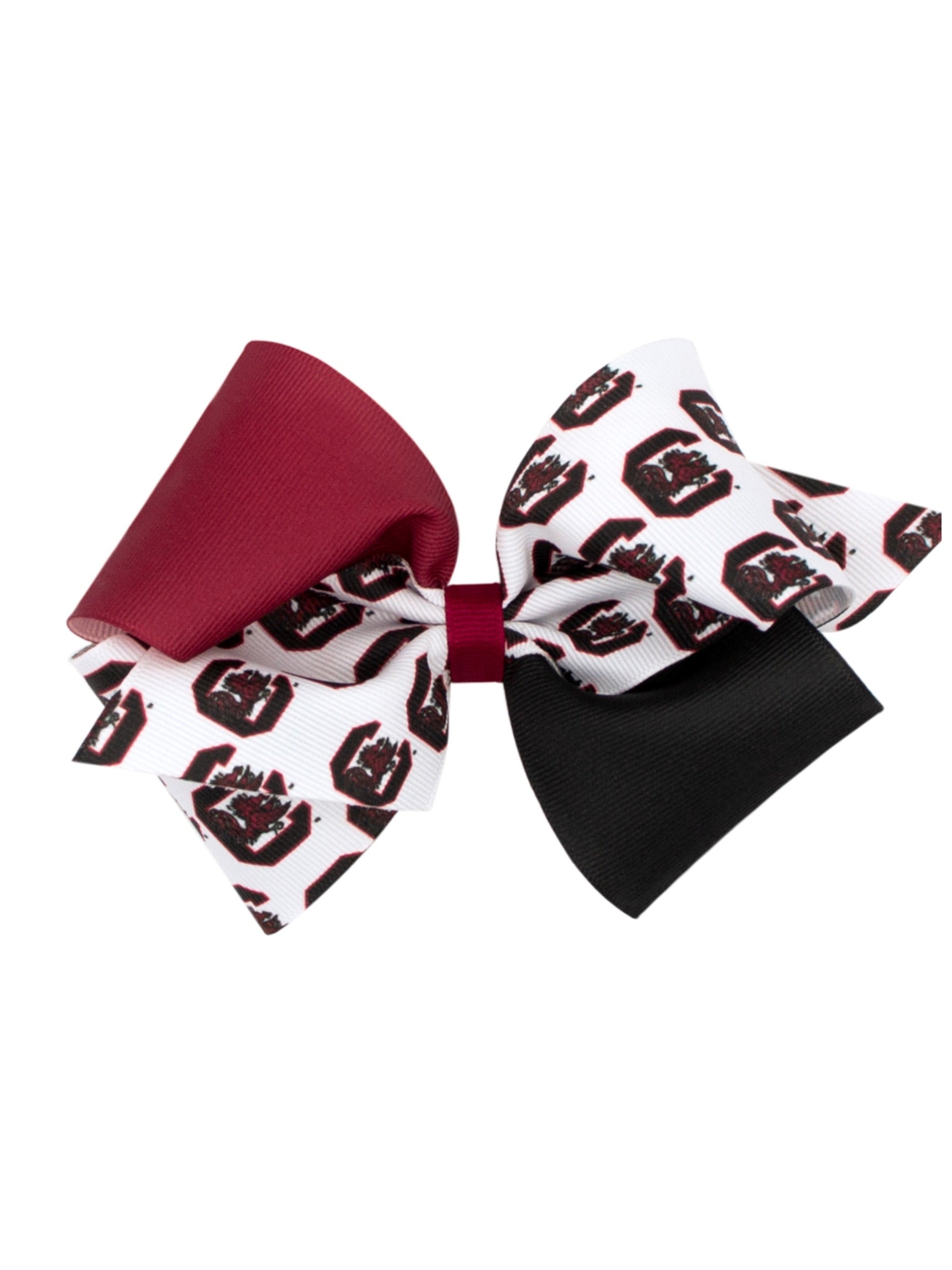 College Color Block and Print Bow
