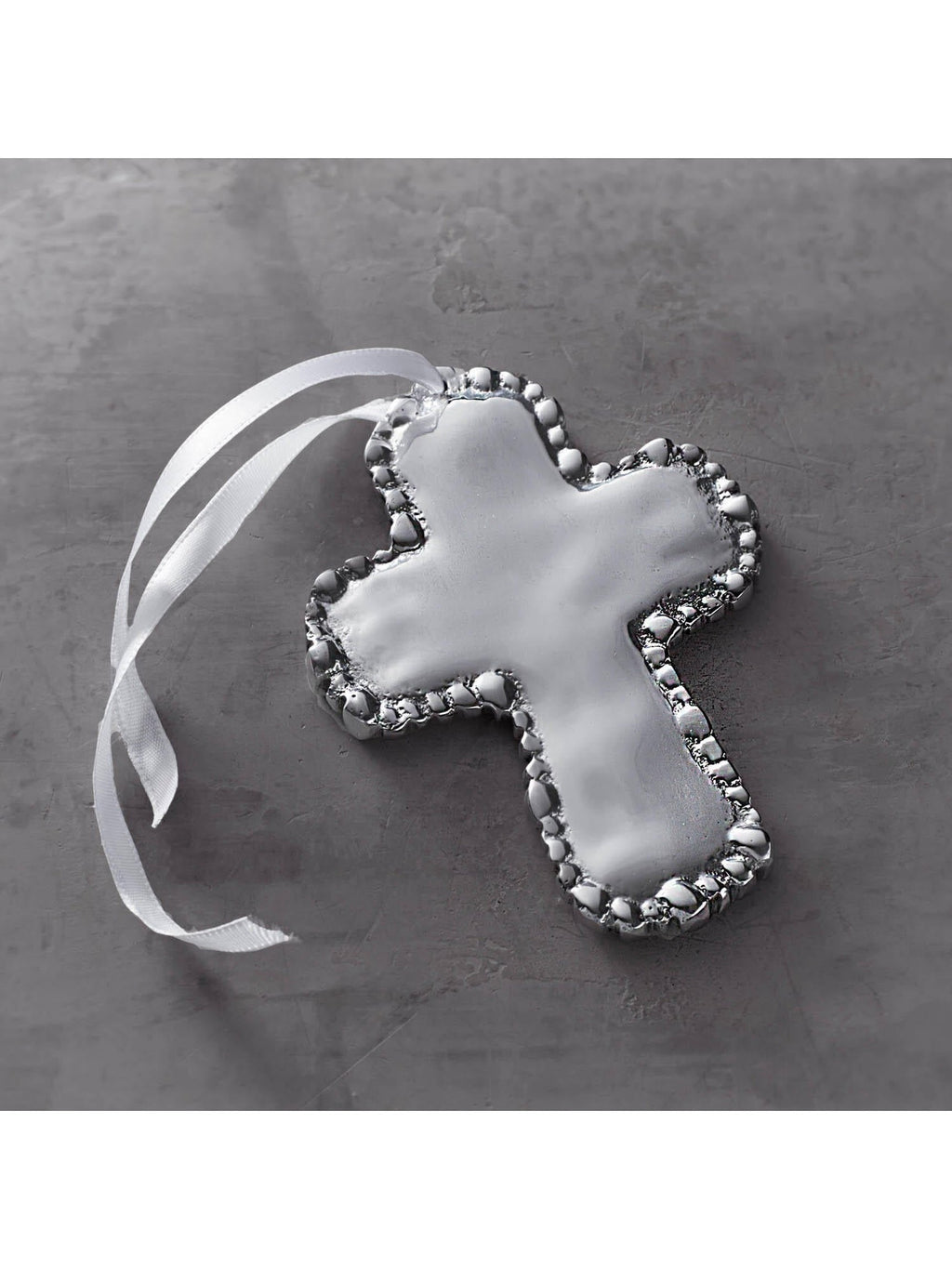 BABY Organic Pearl Cross Ornament - Posh Tots Children's Boutique