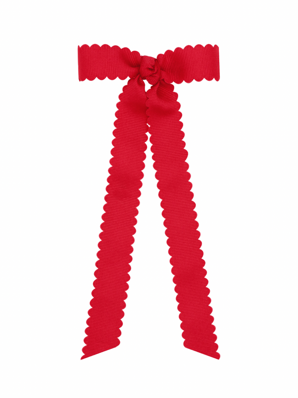 Mini Scalloped Edge Bow with Streamer Tails