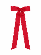 Mini Scalloped Edge Bow with Streamer Tails