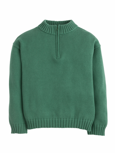 Quarter Zip Sweater - Hunter Green