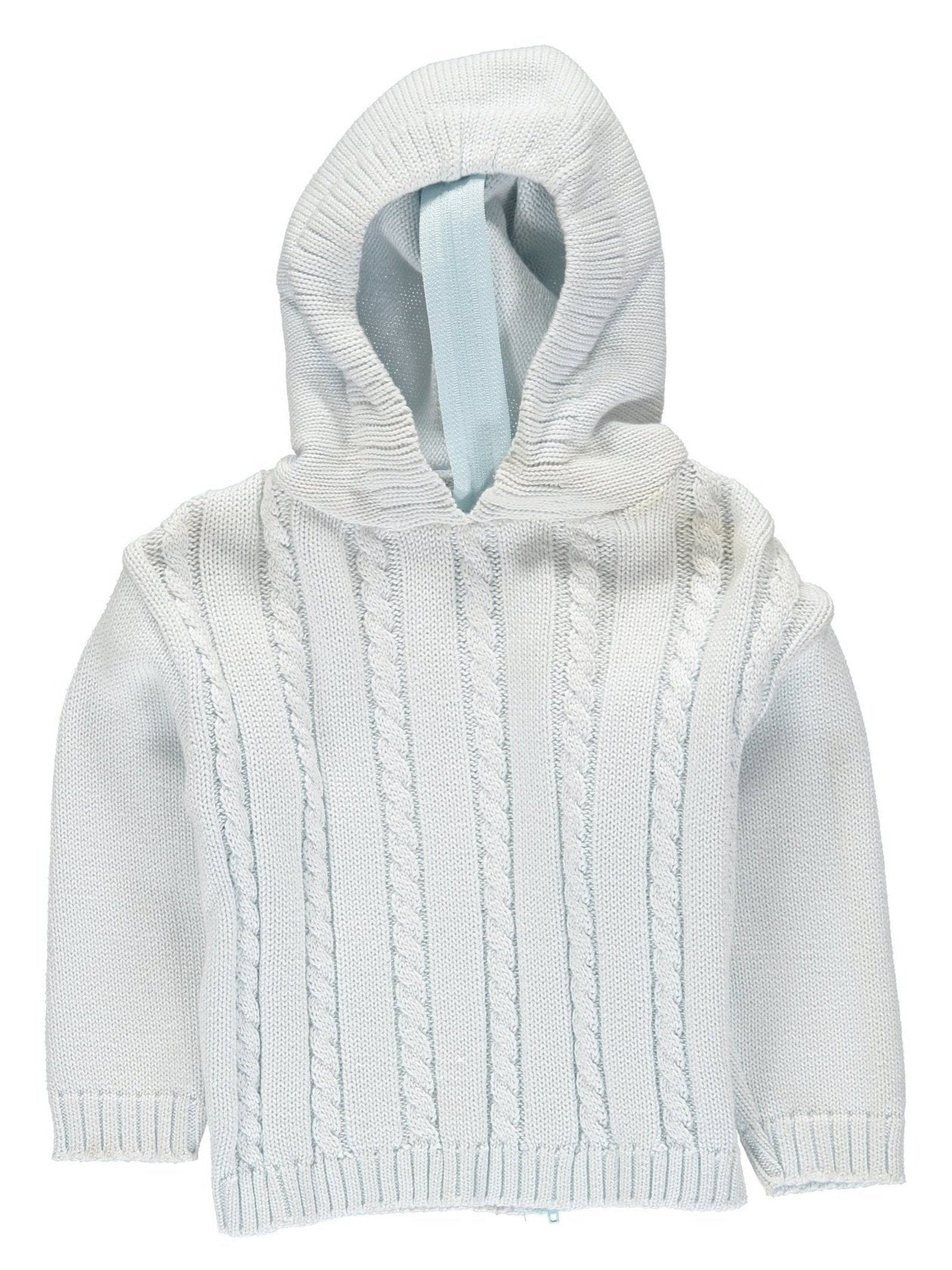 Cable Zip Back Sweater
