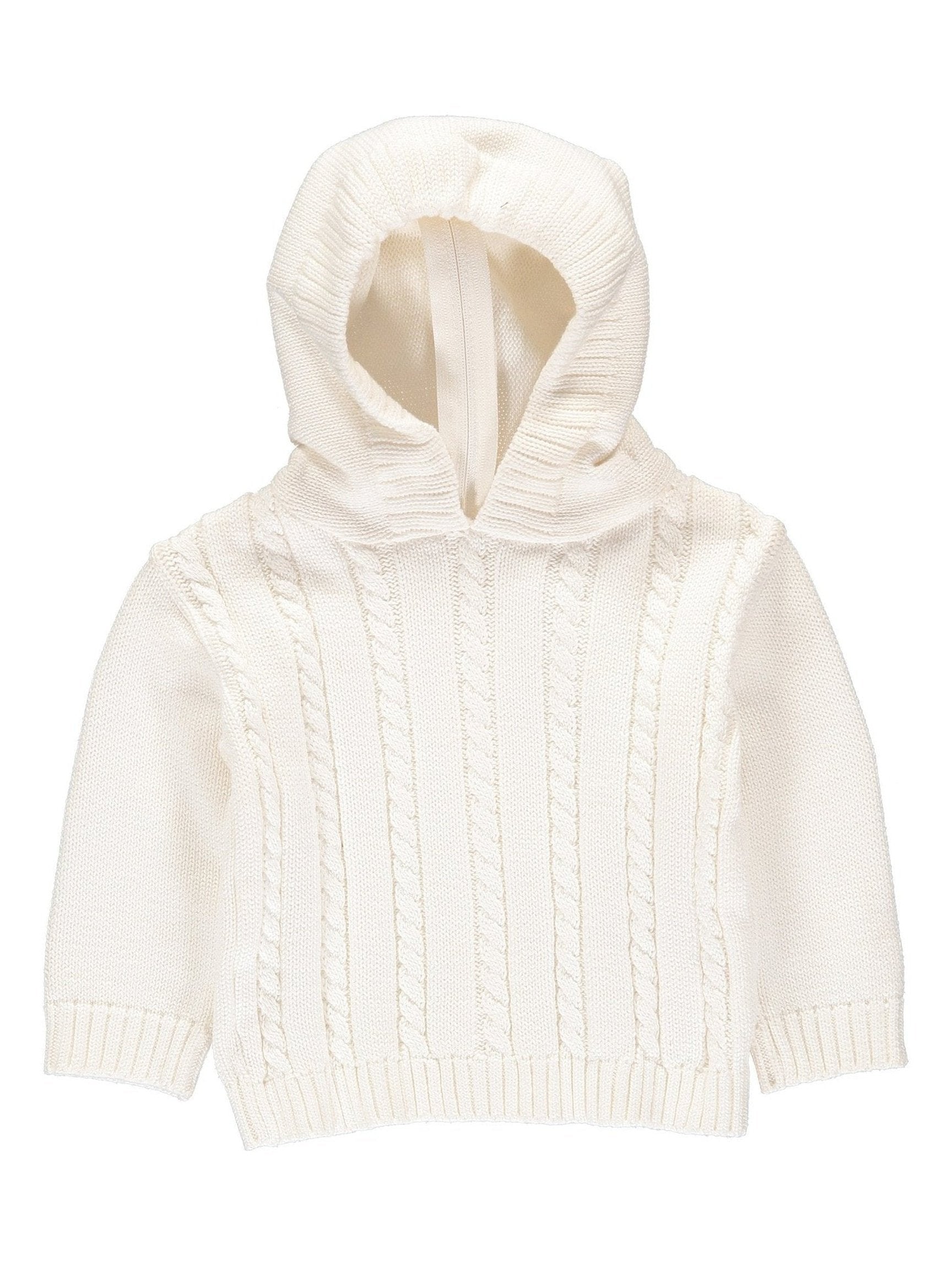 Cable Zip Back Sweater