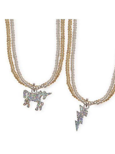 Glitter Unicorn/Lightening Necklace