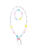 White Unicorn Necklace & Bracelet Set