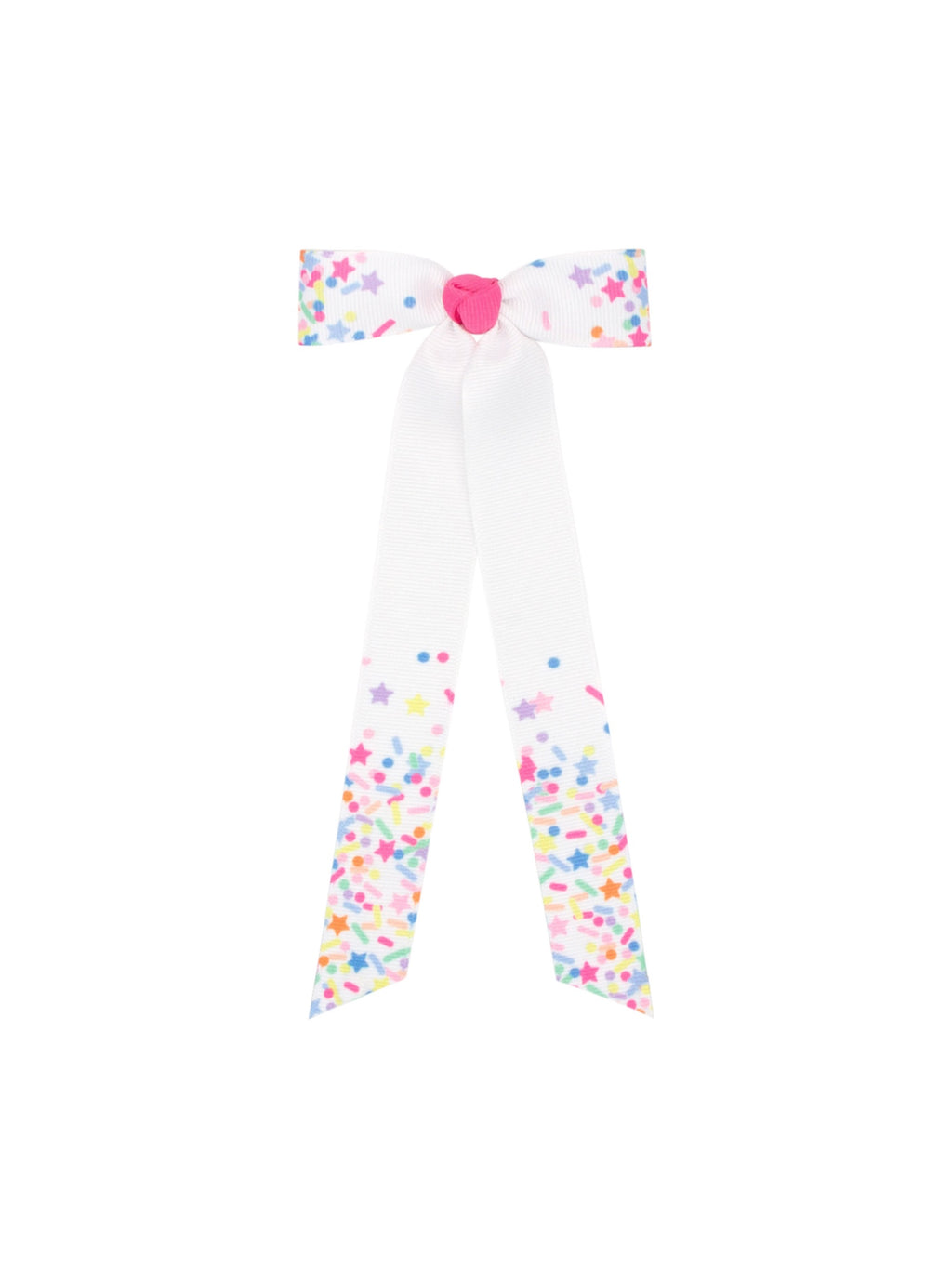 Confetti Print Streamer Bow