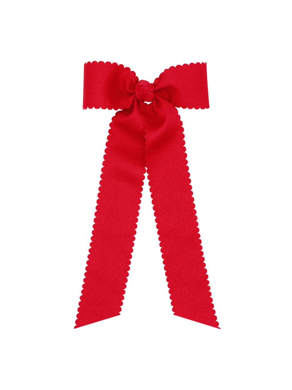 Medium Scalloped Edge Bow with Streamer Tails