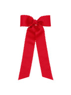 Medium Scalloped Edge Bow with Streamer Tails