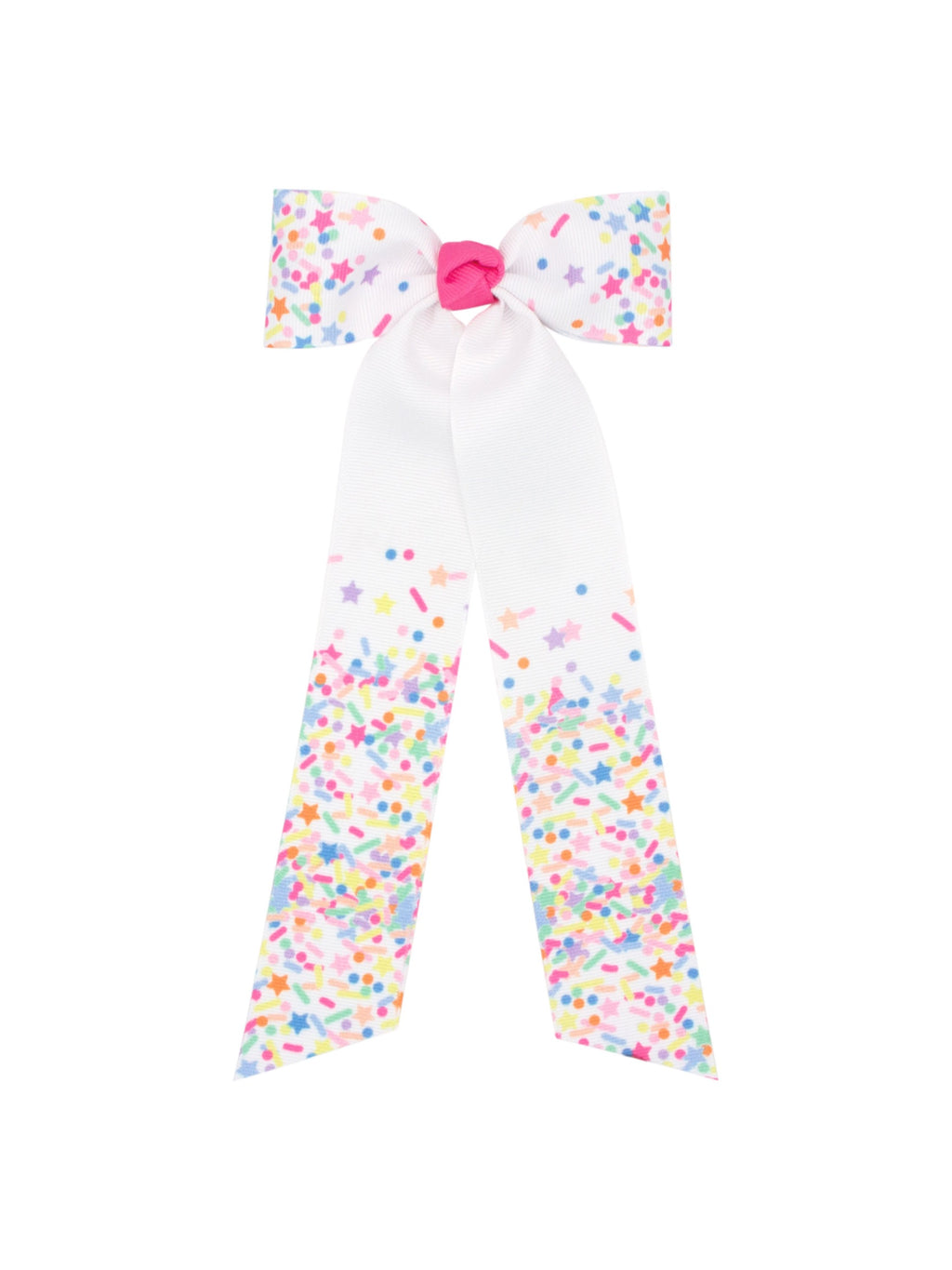 Confetti Print Streamer Bow