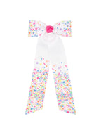 Confetti Print Streamer Bow