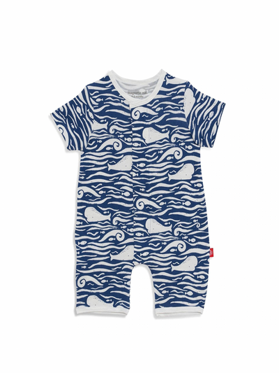 Whale Hello There Modal Magnetic Romper