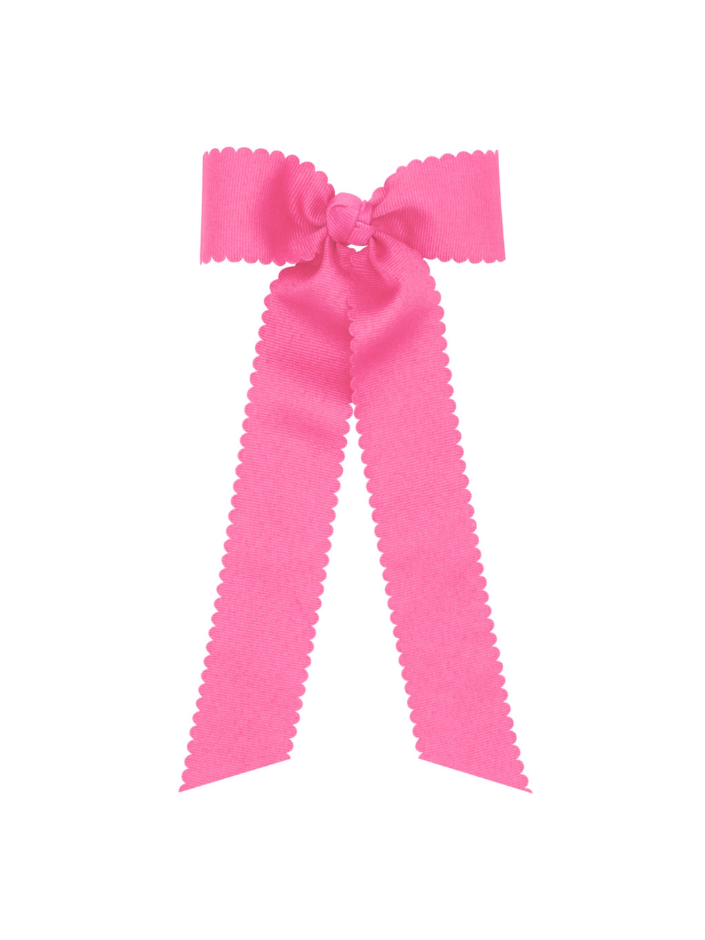 Medium Scalloped Edge Bow with Streamer Tails