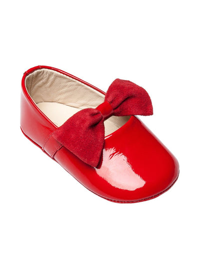 Baby Ballerina w/Bow - Red Patent